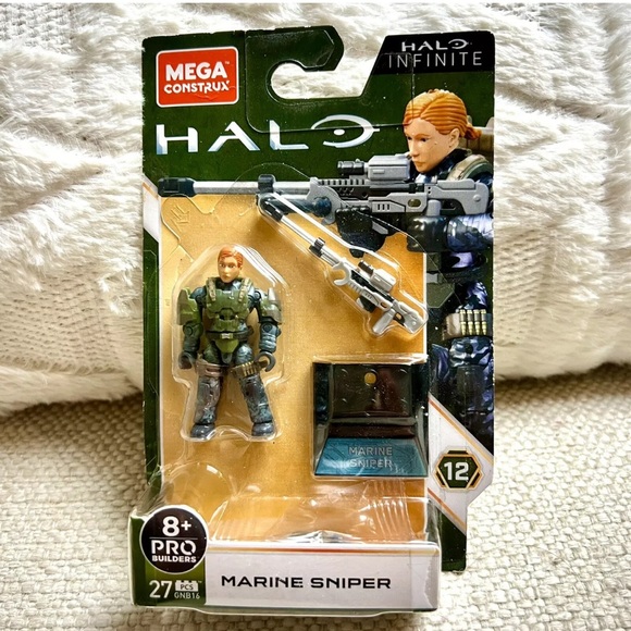 Halo Other - 💰2/$30 NEW Halo MEGA Infinite Heroes Series 12 Marine Sniper Female Mini Figure